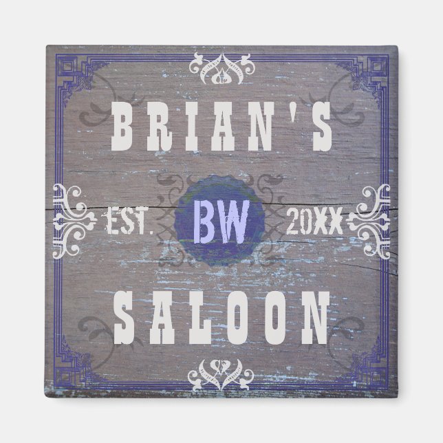 Customizable Home Bar Beer Saloon Magnet (Front)