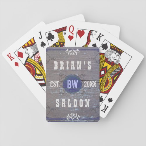 Customizable Home Bar Beer Saloon Playing Cards