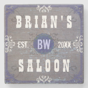 Customizable Home Bar Beer Saloon Stone Coaster