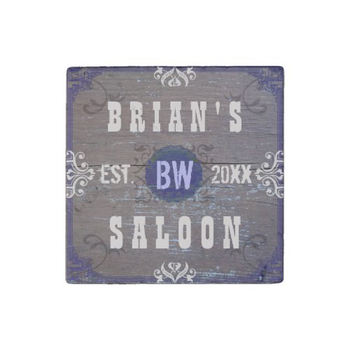 Customizable Home Bar Beer Saloon Stone Magnet