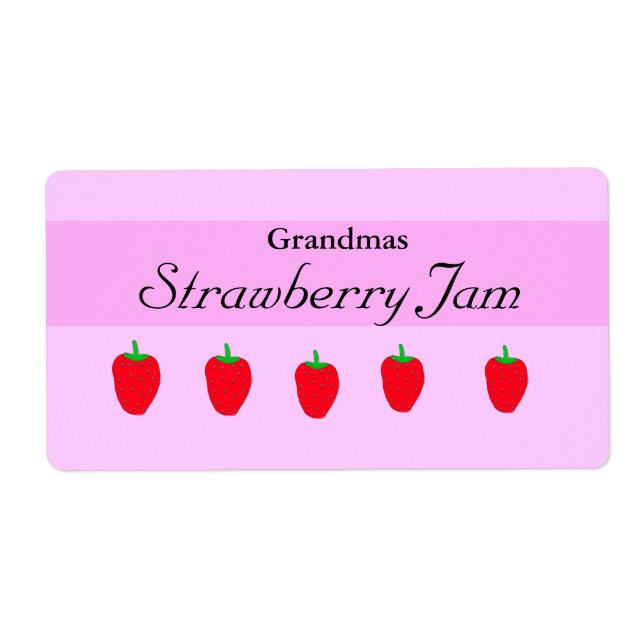 Customizable Homemade Jam Label (Front)