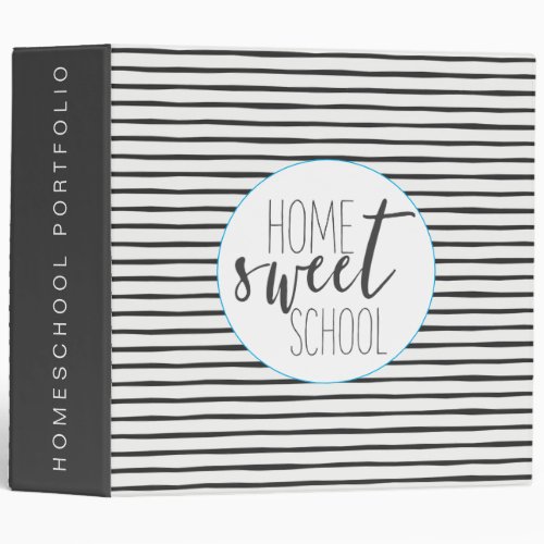 Customizable Homeschool Binder Classic Stripes