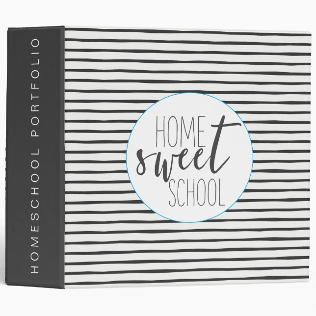 Customizable Homeschool Binder Classic Stripes (Front/Spine)