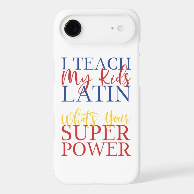 CUSTOMIZABLE Homeschool Latin Superhero Case-Mate iPhone Case (Back)