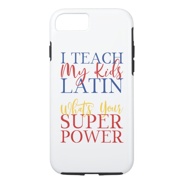 CUSTOMIZABLE Homeschool Latin Superhero Case-Mate iPhone Case (Back)