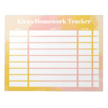 Customizable Homework Tracker