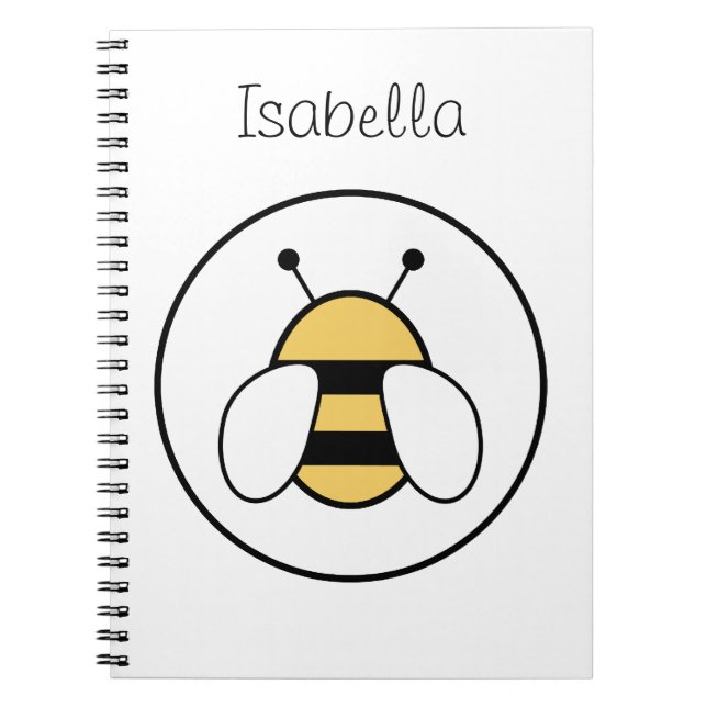 Customizable Honey Bee Notebook (Front)