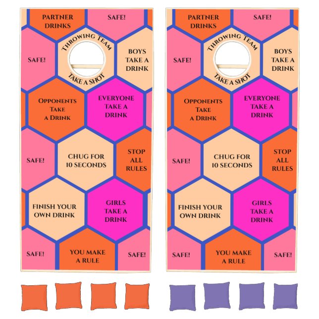 Customizable Honeycomb Party Drinking Game (Set)