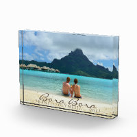 Customizable honeymoon souvenir photo block