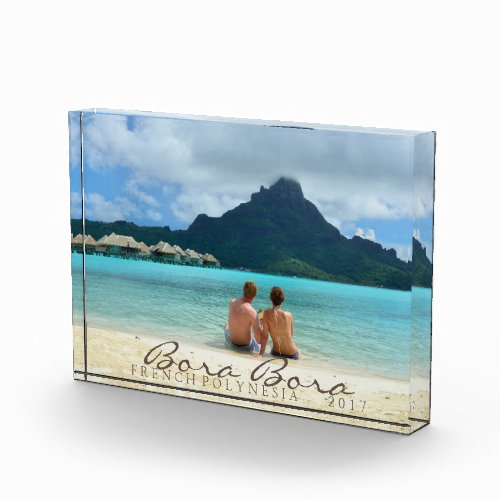 Customizable honeymoon souvenir photo block