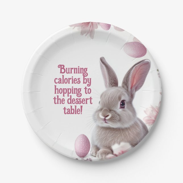 Customizable 🐇Hoppin' Good Time Easter Plate (Front)