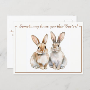 Customizable 🐇Hoppy Easter Delight Holiday Postcard