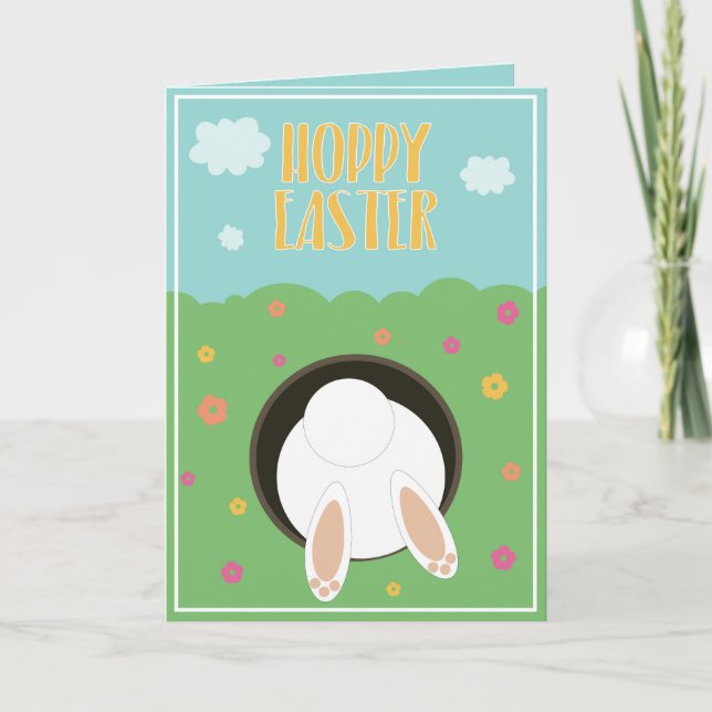 Customizable "Hoppy Easter" greeting card (Front)