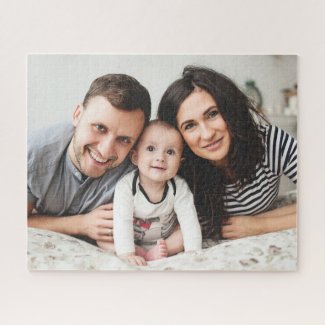 Customizable Horizontal Family Photo Puzzle