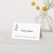 Customizable Horizontal Fold Folded Place Card