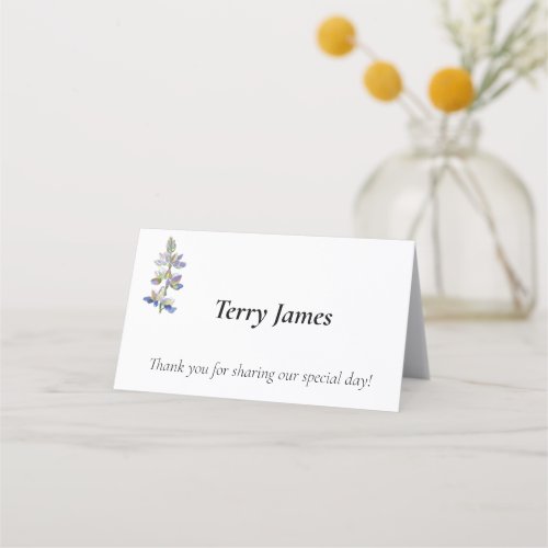 Customizable Horizontal Fold Folded Place Card