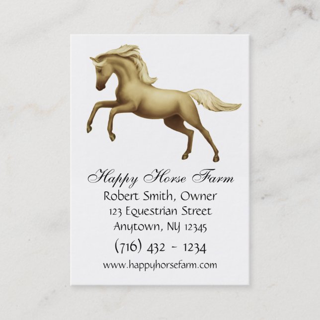 Customizable Horse Lovers Business Card (Front)