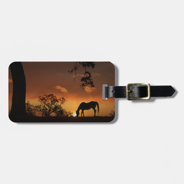 Customizable Horse Luggage Tag (Front Horizontal)