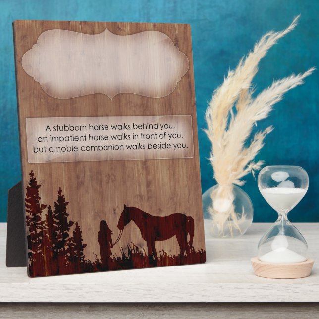 Customizable Horse Quote Stall Plaque (Side)