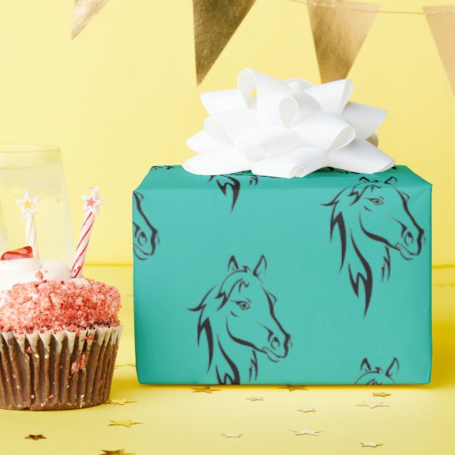 Customizable Horse Wrapping Paper  (Birthday Party)