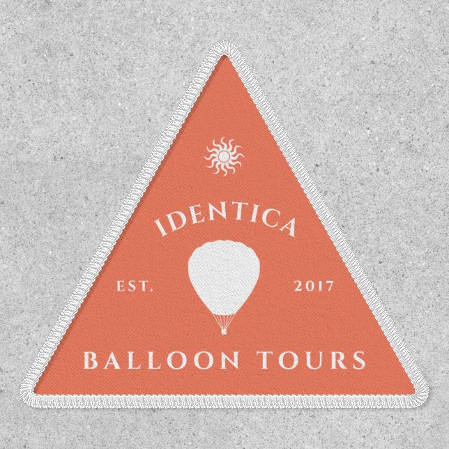 customizable HOT AIR BALLOON club triangle patch (Front)