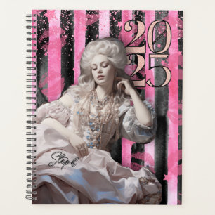Customizable Hot Pink Marie Antoinette Inspired Planner