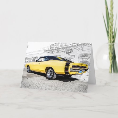 Customizable Hot Rod Greeting Card