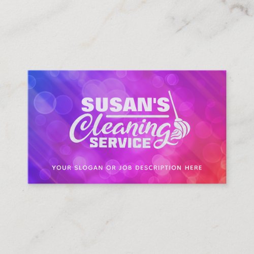 Customizable House Cleaning Business Cards