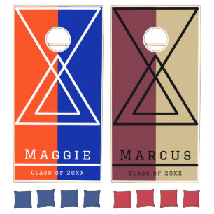 Customizable House Divided Team Color Cornhole Set