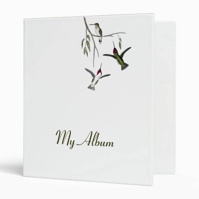 Customizable Hummingbird Binder Album (Front/Inside)