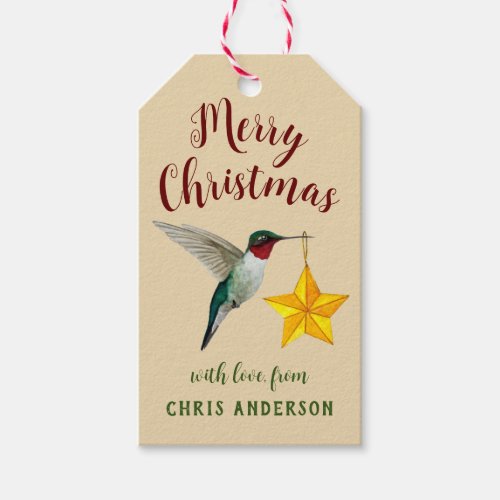 Customizable Hummingbird Gift Tags