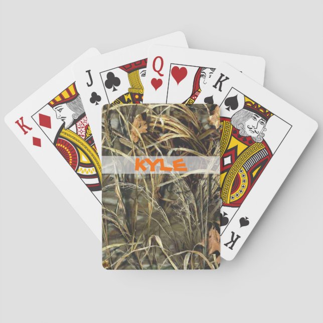 Customizable Hunting Camo Deck of Cards (Back)