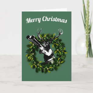 Customizable Hunting Christmas Card