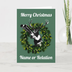 Customizable Hunting Christmas Card
