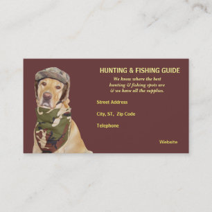 Customizable Hunting/Fishing Guide Business Card