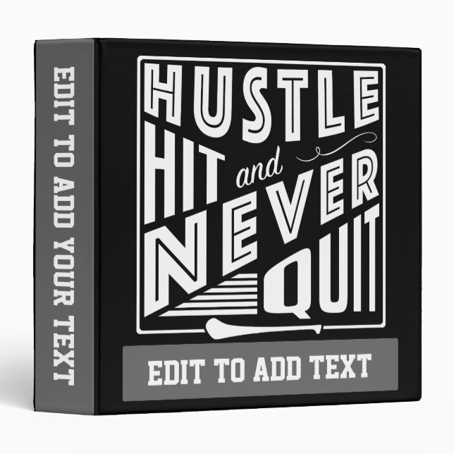 Customizable Hurling Camogie Gaelic Games 3 Ring Binder (Front/Spine)