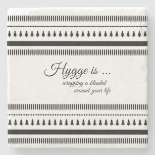 Customizable HYGGE is ... Add Own Quote, Meaning Stone Coaster