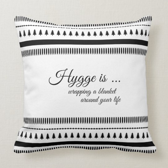 Customizable HYGGE is Add Own Quote, Meaning Throw Pillow