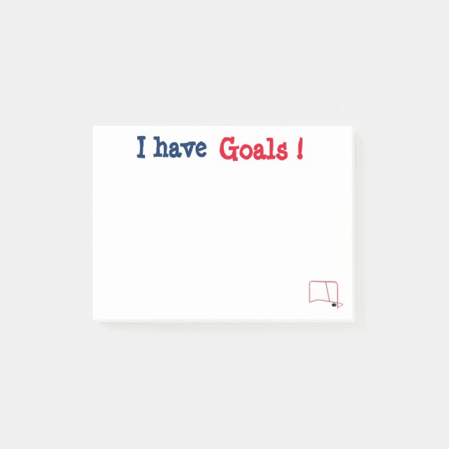 Customizable I have Goals Post It's Post-it Notes (Front)