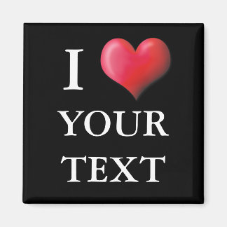Customizable I Heart Magnet 0004