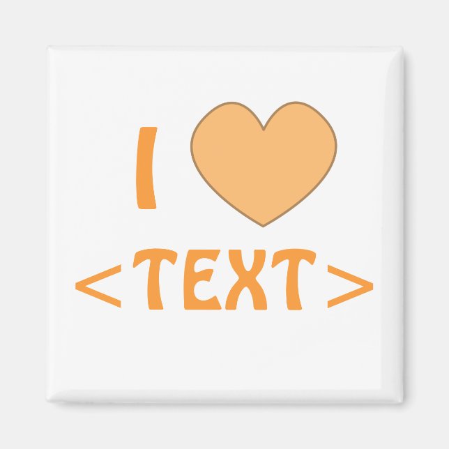 Customizable I Heart Magnet 0008 (Front)