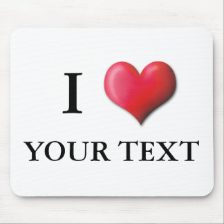Customizable I Heart Mousepad 0001