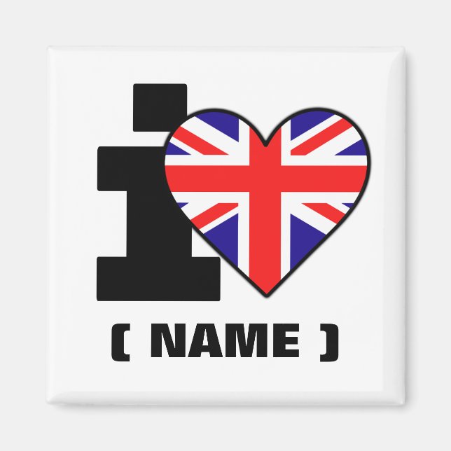 Customizable I Heart (Name) Magnet (Front)