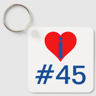 Customizable I Heart president Keychain