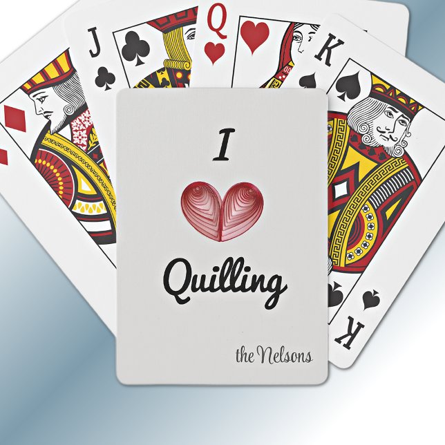Customizable I (heart) Quilling Playing Cards (Creator Uploaded)