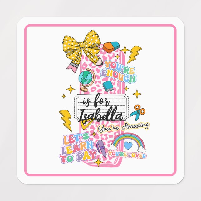 Customizable “I is for” Alphabet Art – Inspiration Labels (Design 1)