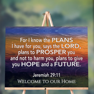 Customizable I KNOW THE PLANS Jeremiah 29v11 Acrylic Sign