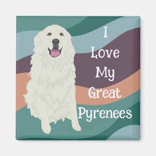 Customizable I love My Great Pyrenees Magnet