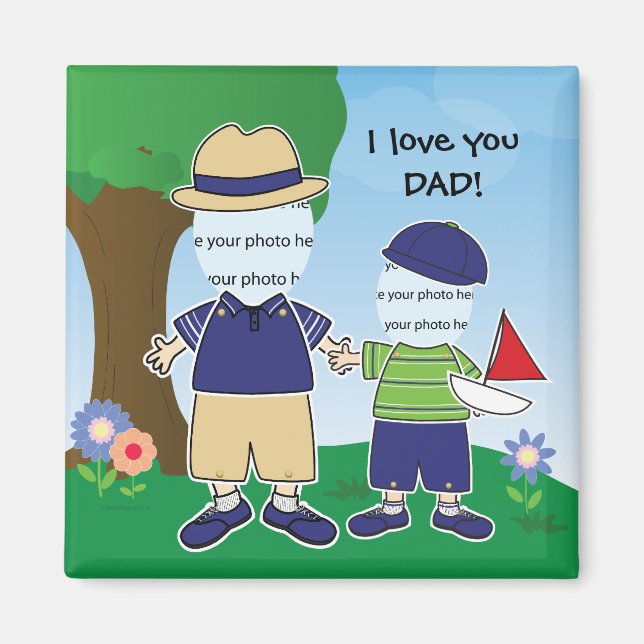 Customizable I Love You Dad Magnet (Front)