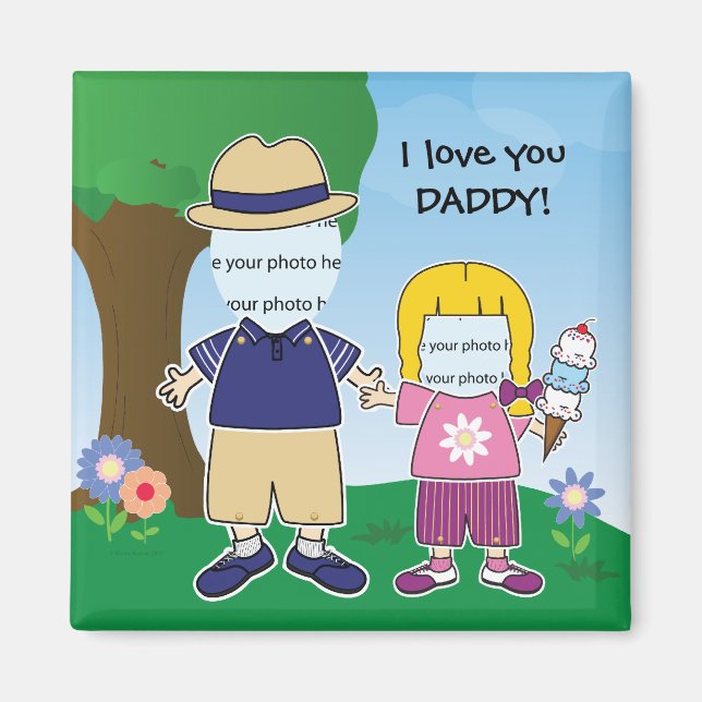 Customizable I Love You Daddy Magnet (Front)